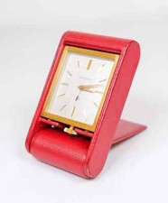 Pendulette Jaeger LeCoultre  8 Jours Reveil ROUGE .FONCTIONNE