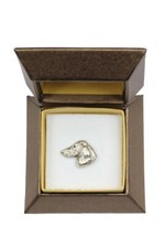 Broche chien teckel poil - À,