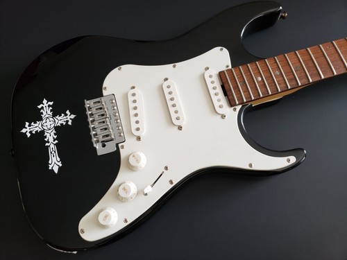 Guitar body cross design vinyl - body,