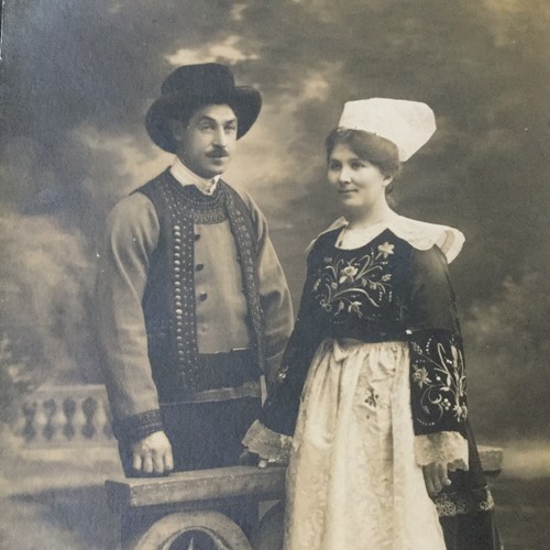 Carte photo ancienne - photo, costume