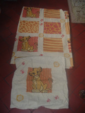 housse de couette + taie d'oreiller enfant le roi lion flannell occasion b état