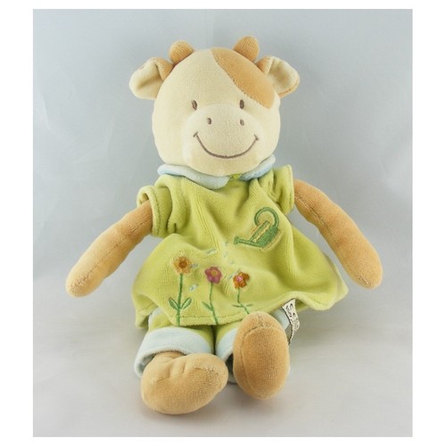Doudou vache robe - , verte