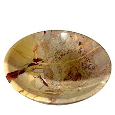 Bol Centre de Table Marbre Ocre Avec Veines Accueil Decor Interior Design 20x6cm