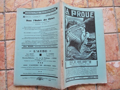 Juil aout 1932 la proue - aout,