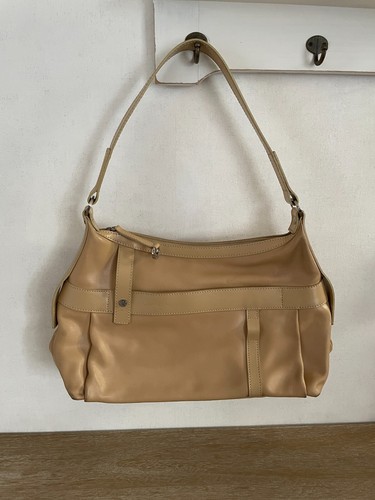 Sac main cuir beige lancel - à,