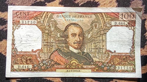 Billet 100 francs - billet, corneille