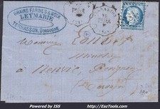 FRANCE N° 60A SUR LETTRE GC +