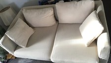 Canapé 2 Places  en lin beige