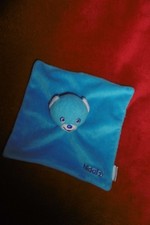Doudou Plat Ours Carré  OURS BLEU BLANC NIDAL 2 - NEUF