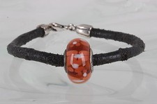PANDORA ALE BEAD BLACK LEATHER