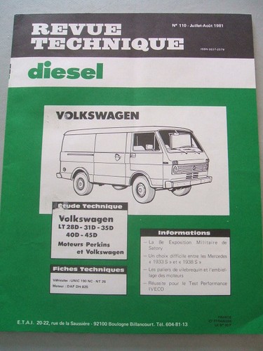Revue technique volkswagen - volkswagen, lt