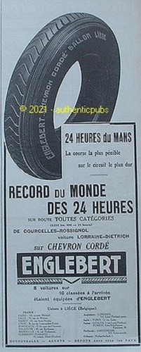 Publicite englebert pneu 24h - englebert,