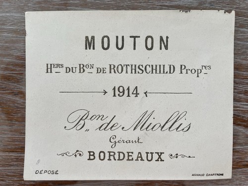 étiquette château mouton - Étiquette,