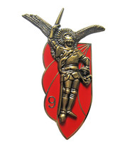 CHASSEURS PARACHUTISTES DU 9° RCP (VARIANTE BRONZE FOND ROUGE) FAB. Y.B
