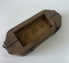 moule à beurre Forme Rectangulaire Bois Sculpté art populaire Savoie Chalet Déco