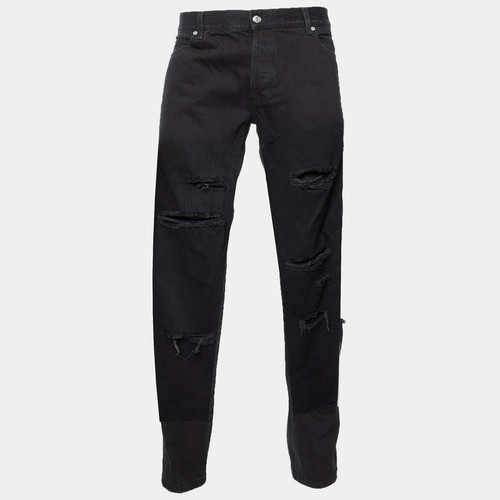 Jean droit denim - droit, noir