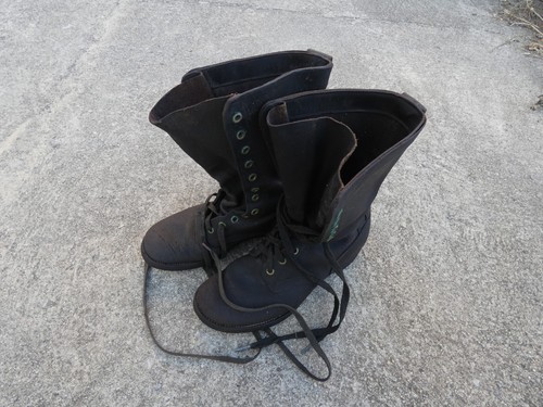Ww2 paire bottes cuir - us,