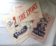 4 BUVARDS - CAFÉ NADI  - MALT D'ALSACE ETHEL - CHICORÉE LEROUX - THÉ LYONS -