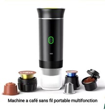 Machine A Café Expresso Électronique Portable Sans Fil Multifonction Couleur Noi