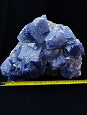 Stunning Blue Fluorite, Jalingo, Nigeria. 31x26 cm