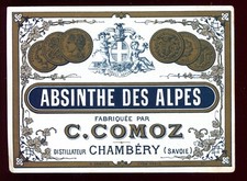 étiquette Absinthe des Alpes