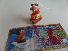 Figurine Kinder Série NOËL 2009 : RENNE assis sur une Luge - DE 084 + BPZ