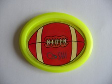 Palet, puck ovale jaune fluo