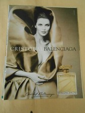 Publicité 1998 Advert Balenciaga Cristobal Parfum