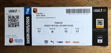Ticket/Billet du match football SRFC Stade Rennais / OGC NICE  2025-2026