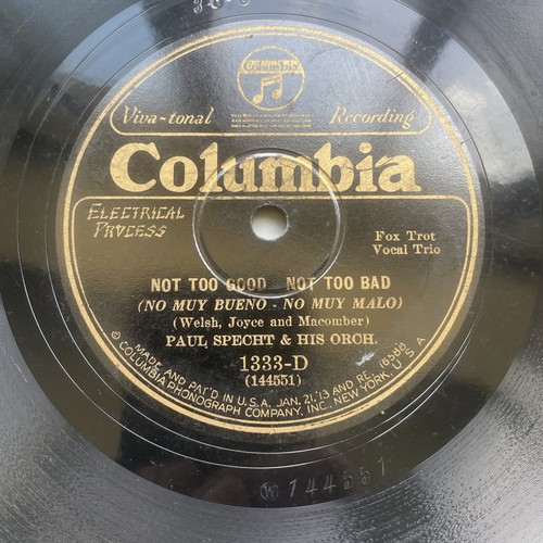 Rpm paul specht not - 78,