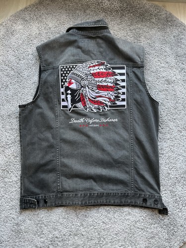 Veste jean sans - en, manche