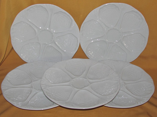 Lot assiettes à huitre - assiettes,