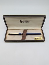 Stylo Plume Soma, Laque bleu, avec boite