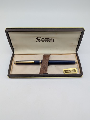 Stylo plume soma laque bleu - soma,,
