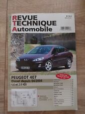 Revue Technique Peugeot 407 1.6 2.0 HDi 16V Diesel depuis 2004 RTA Peugeot 407