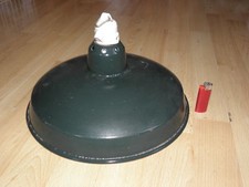 ANCIENNE LAMPE ÉMAILLÉE vintage industrielle ancienne bureau Bauhaus