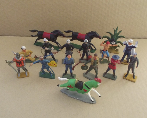Lot figurines starlux cowboys - figurines,