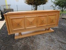 GRAND BUFFET / ENFILADE EPOQUE 1930/40 EN CHENE BLOND par "GASTON POISSON"