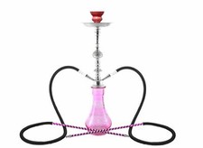 2- Tuyau Grande pipe de tabac Shisha Pink Laser Narguilé en gros Nargila p