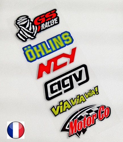Autocollant sponsors moto - autocollant,