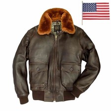 Blouson Aviateur NAVY G-1 FULL CUT MARRON COCKPIT USA Ex Avirex MADE IN USA