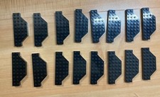 Lego vintage Brick, Modified 4 x 10 with Cut Corners Item 30181 black x 16