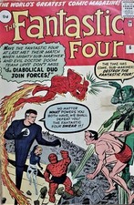 FANTASTIC FOUR #6  1962 UK  GOOD+  2.5 Jack Kirby /Stan Lee Collector