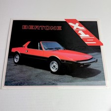 BERTONE FIAT X1/9 / 8p poster folder brochure / 4 languages
