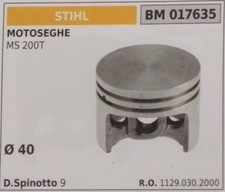 11290302000 PISTON Complet Avec Segments Pour Tronçonneuse STIHL MS 200T Ø40