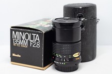 Télé-objectif MINOLTA MD ROKKOR 135mm f/2,8 + HOUSSE/BOITE/HOOD/FILTRE - LIRE