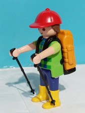 PLAYMOBIL FIGURINE RANDONNEUR CAMPEUR ALPINISTE MONTAGNARD SENTIER CHEMIN