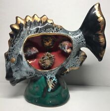 Lampe Veilleuse Trompe L'œil Aquarium Vintage Vallauris H 22 L 21 l 10,5 Cm