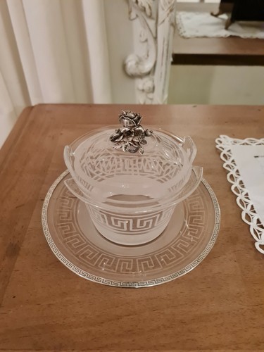 Ancien pot verre - pot, moulé
