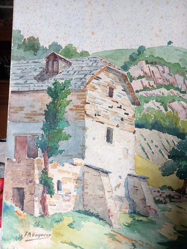 Vagneur aquarelle sur carton - vagneur,